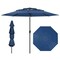 Costway 10 ft 3-tier Vented Patio Umbrella Large Market Table Umbrella Outdoor Sun Shade Brown/Turquoise/Navy/Beige/Gray/Red/Black